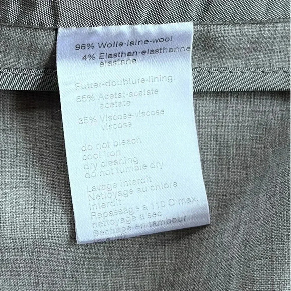AKRIS Punto Minimalist Women’s Gray Wool Two Piece Dress Blazer Suit Size 10/12 - Picture 16 of 16
